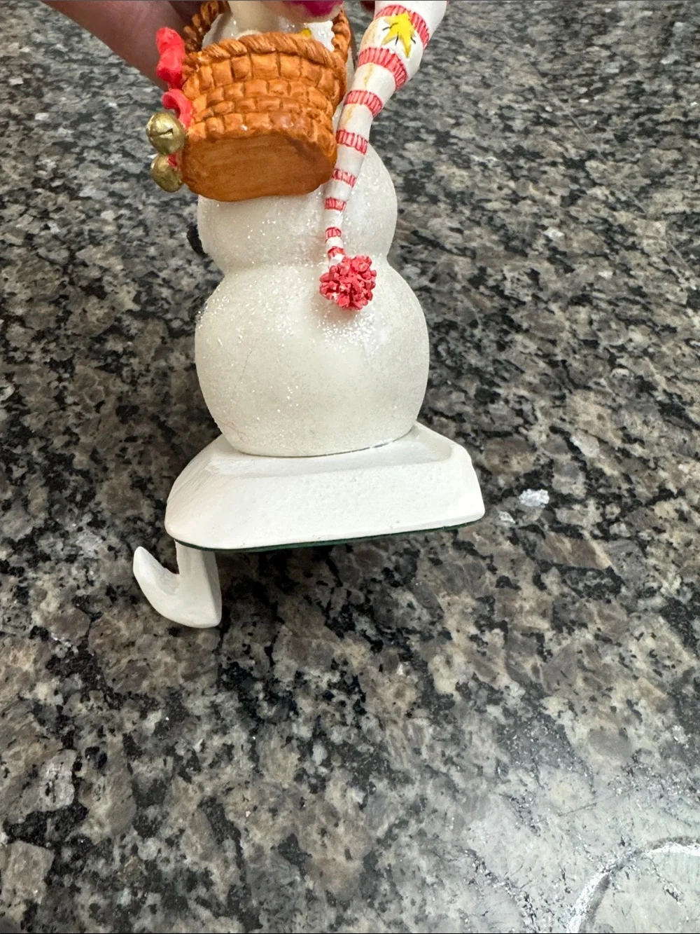 Hallmark White Snowman Stocking Holders with Red Hats